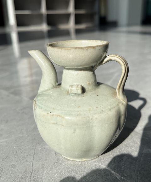 古玩陶瓷青白釉執壺真品鑒賞圖