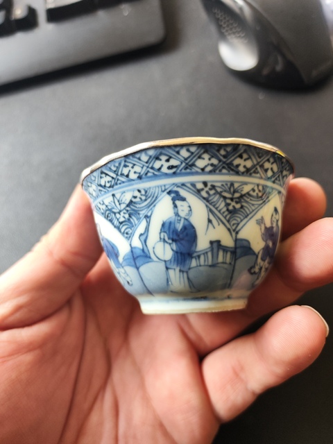古玩陶瓷青花杯拍賣,當前價格2600元