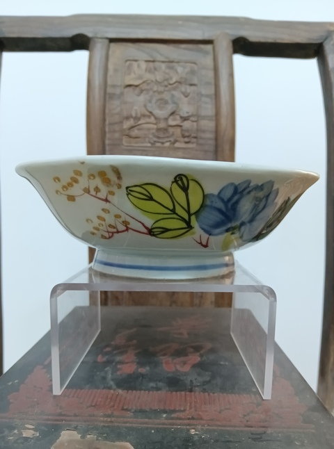 古玩陶瓷花卉紋碗拍賣，當(dāng)前價(jià)格88元