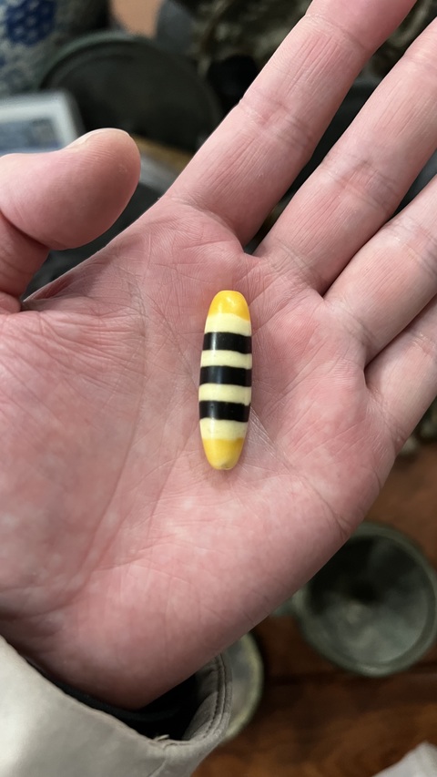 古玩玉器清代七線天珠拍賣，當前價格999元