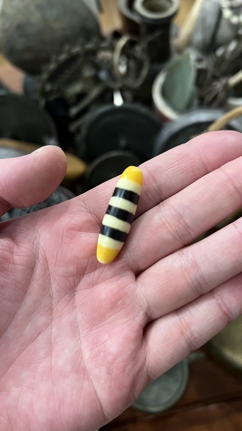 古玩玉器清代七線天珠拍賣，當前價格999元