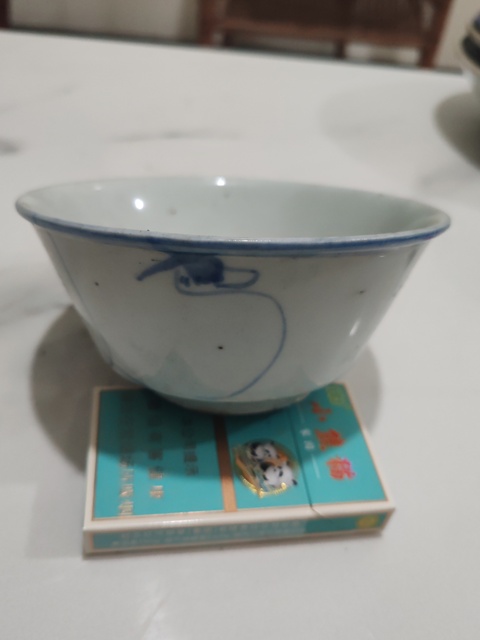 古玩陶瓷青花花卉紋茶碗拍賣，當前價格139元