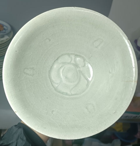 古玩陶瓷精美南宋青白釉刻花斗笠碗拍賣，當前價格999元