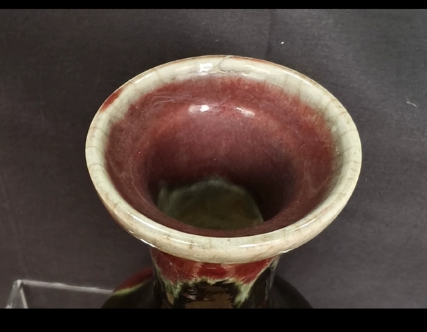 古玩陶瓷三陽開泰品種盤口瓶拍賣，當前價格11000元
