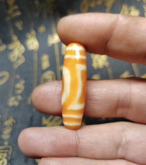 古玩玉器清代天珠拍賣，當前價格999元