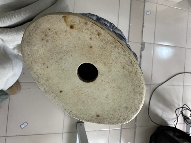 古玩陶瓷青花花卉紋觀音瓷像（附有催凱老師的保真卡）拍賣，當前價格80000元