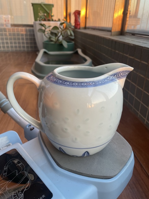 古玩陶瓷玲瓏瓷青花執壺拍賣，當前價格1000元