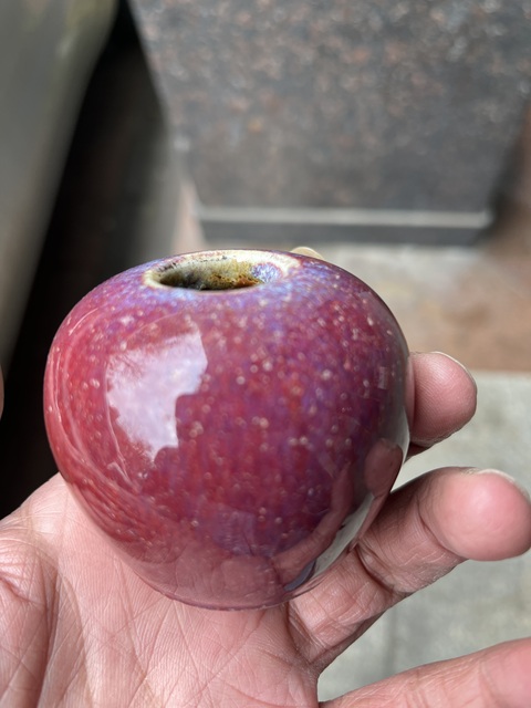 古玩陶瓷鈞紅窯變釉水盂拍賣,當(dāng)前價格8000元