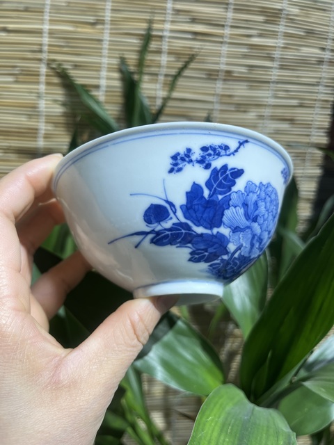 古玩陶瓷青花富貴白頭鳥紋碗拍賣,當前價格5500元
