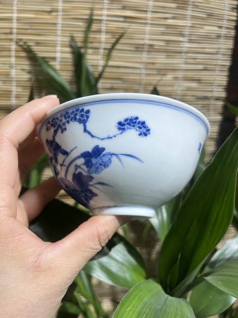古玩陶瓷青花富貴白頭鳥紋碗拍賣,當前價格5500元