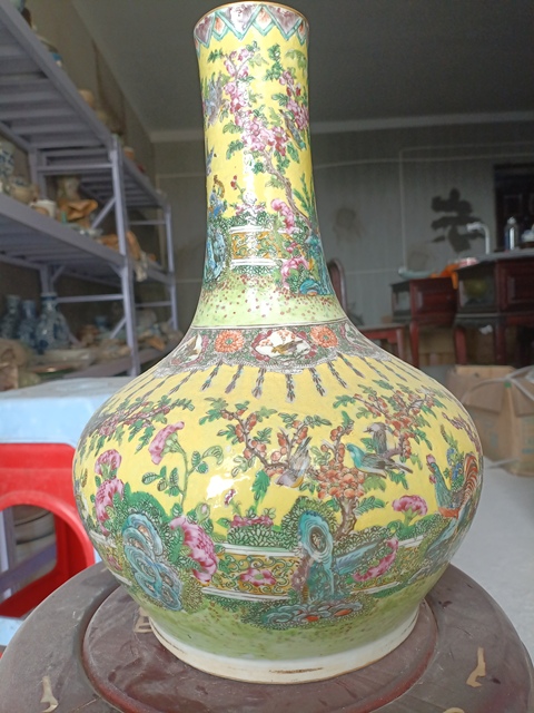 古玩陶瓷花鳥紋瓶拍賣，當前價格6666元