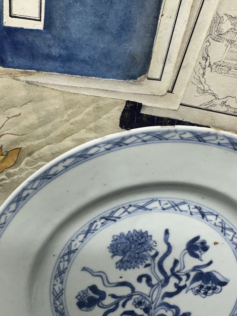 古玩陶瓷清雍正精品青花一束蓮青花盤拍賣,當前價格890元