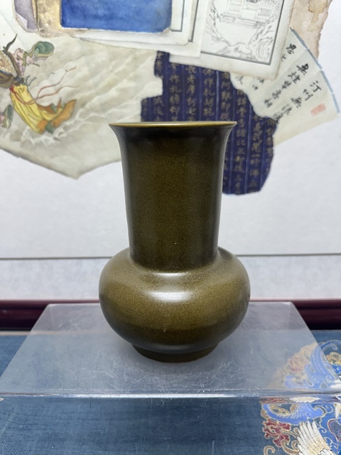 古玩陶瓷民國·茶葉末釉廣口尊真品鑒賞圖