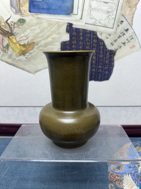 古玩陶瓷民國·茶葉末釉廣口尊真品鑒賞圖