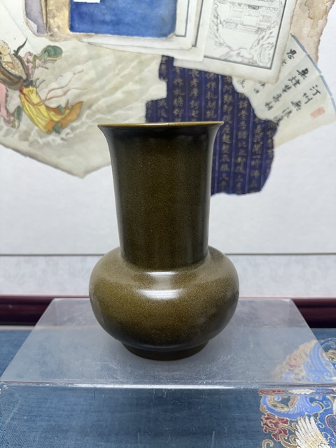 古玩陶瓷民國·茶葉末釉廣口尊真品鑒賞圖