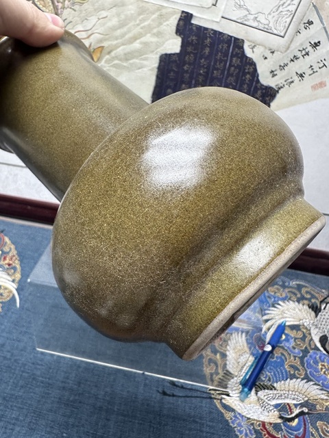 古玩陶瓷民國·茶葉末釉廣口尊真品鑒賞圖
