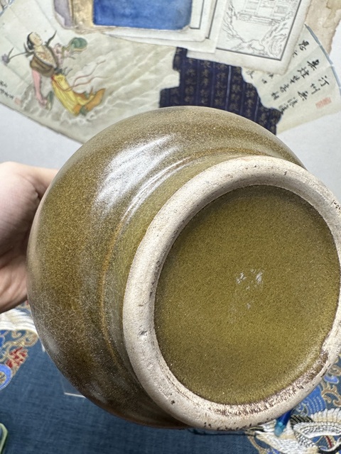 古玩陶瓷民國·茶葉末釉廣口尊真品鑒賞圖