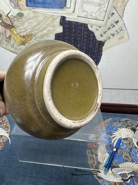 古玩陶瓷民國·茶葉末釉廣口尊真品鑒賞圖