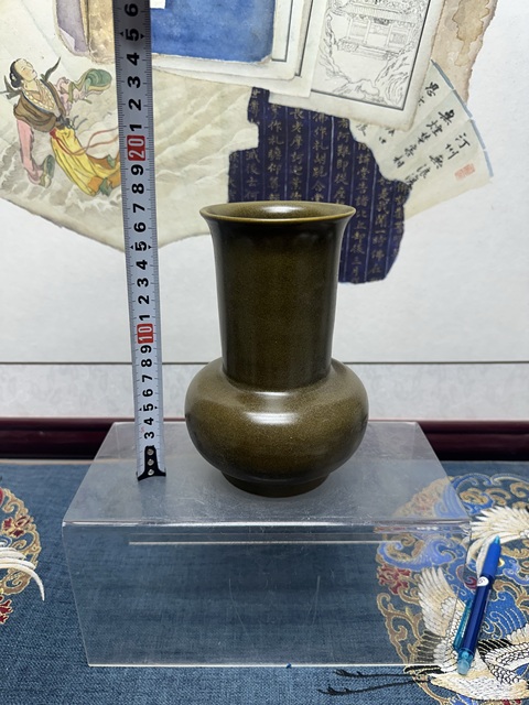 古玩陶瓷民國·茶葉末釉廣口尊真品鑒賞圖