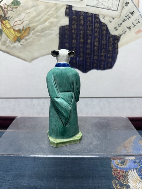 古玩陶瓷清晚期精品十二生肖羊塑像拍賣，當前價格2690元