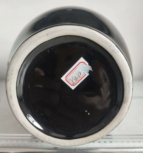 古玩陶瓷烏金釉撇口瓶拍賣，當前價格500元