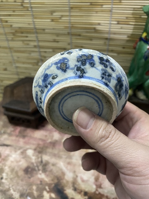 古玩陶瓷明代青花水盂拍賣，當前價格999元