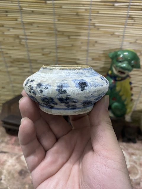 古玩陶瓷明代青花水盂拍賣，當前價格999元