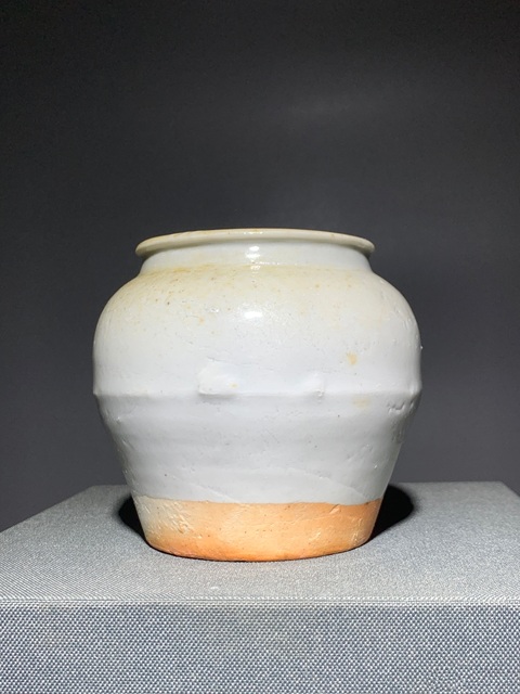 古玩陶瓷明末清初白釉蓮子罐拍賣,當前價格650元