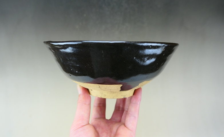 古玩陶瓷明代.耀州窯黑釉大碗拍賣,當(dāng)前價格280元