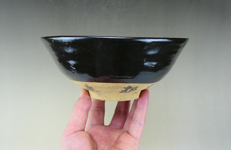 古玩陶瓷明代.耀州窯黑釉大碗拍賣，當前價格280元
