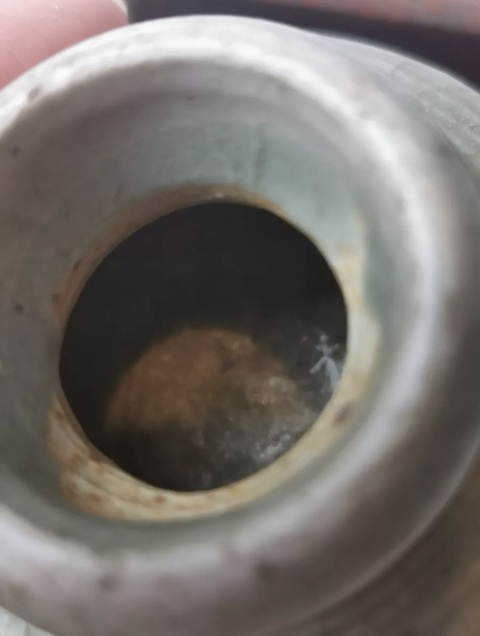 古玩陶瓷元明龍泉窯風格小葫蘆瓶貨水盂拍賣,當前價格5000元
