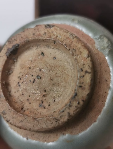 古玩陶瓷元明龍泉窯風格小葫蘆瓶貨水盂拍賣,當前價格5000元