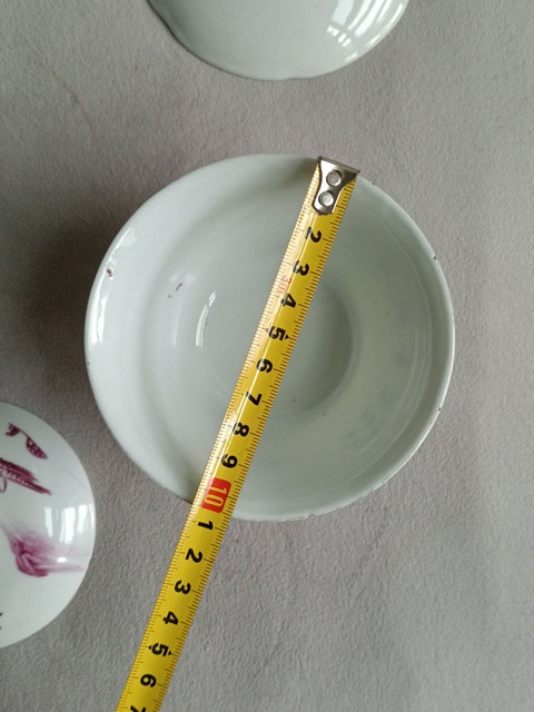 古玩陶瓷胭脂紅彩山水紋蓋碗拍賣,當(dāng)前價格688元