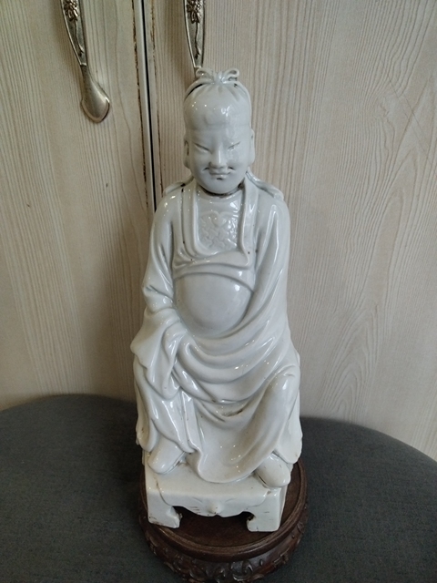 古玩陶瓷民國文昌帝君塑像拍賣，當(dāng)前價格1180元