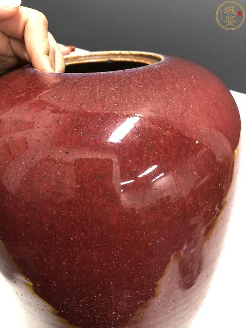古玩陶瓷清中·窯變紅釉冬瓜罐拍賣，當前價格13699元