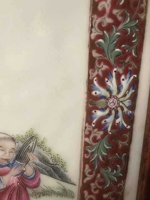 古玩陶瓷粉彩人物故事瓷板拍賣，當前價格48000元