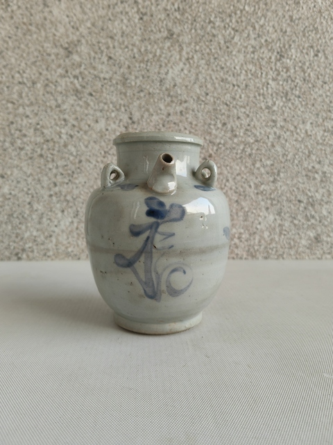 古玩陶瓷青花福字四系壺拍賣,當前價格680元