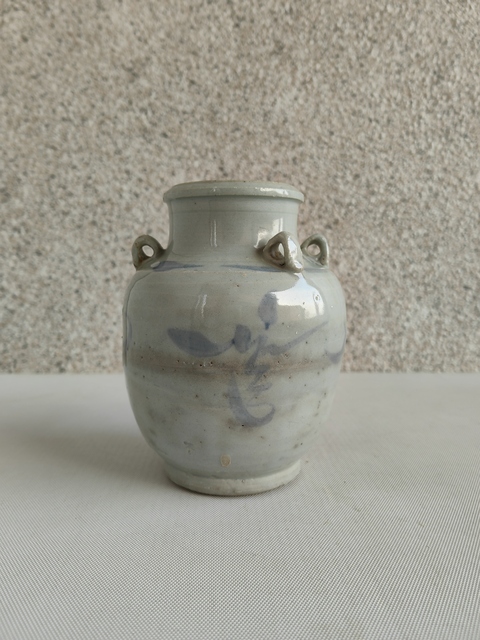 古玩陶瓷青花福字四系壺拍賣,當前價格680元