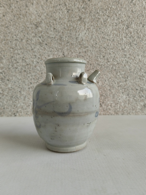 古玩陶瓷青花福字四系壺拍賣,當前價格680元