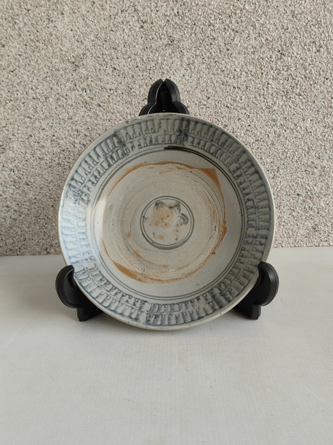 古玩陶瓷青花壽字紋盤拍賣,當前價格580元