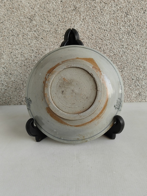 古玩陶瓷青花壽字紋盤拍賣,當前價格580元
