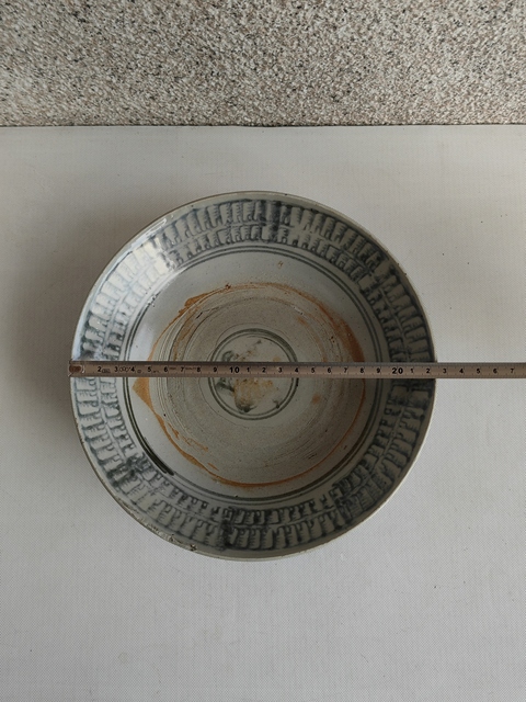 古玩陶瓷青花壽字紋盤拍賣,當前價格580元