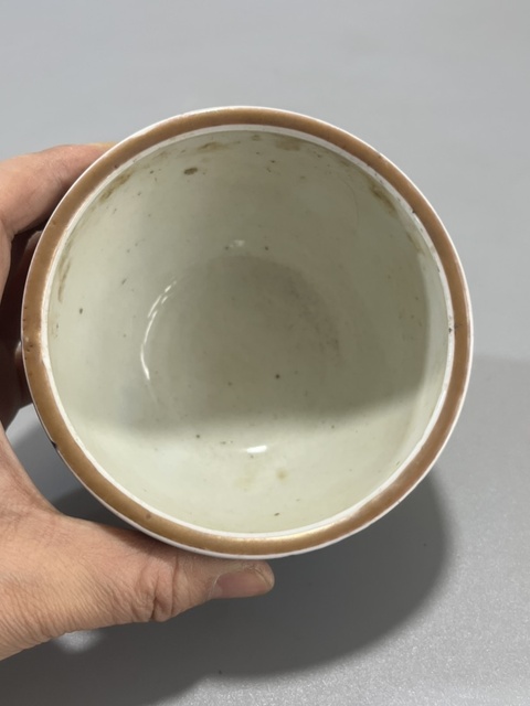 古玩陶瓷日本明治青花礬紅龍紋案缸拍賣,當前價格700元