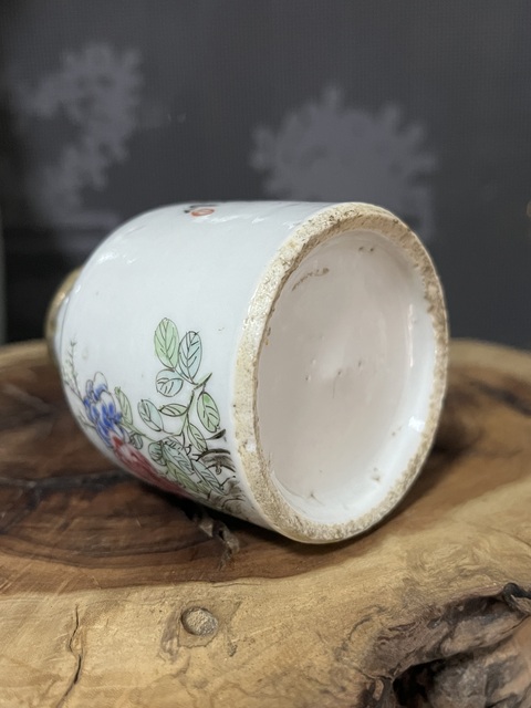 古玩陶瓷粉彩花鳥紋水盂拍賣,當前價格688元
