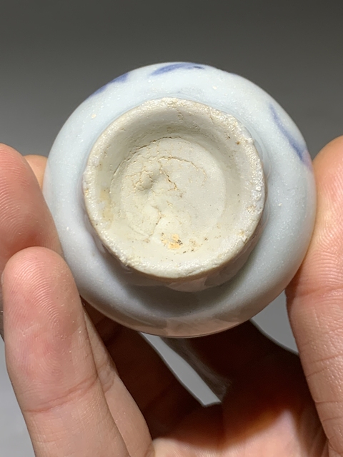 古玩陶瓷明末清初德化窯青花花卉紋玉壺春瓶拍賣,當前價格688元