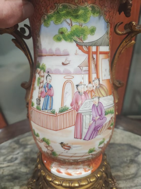 古玩陶瓷清 廣彩人物尊瓶拍賣，當前價格5300元