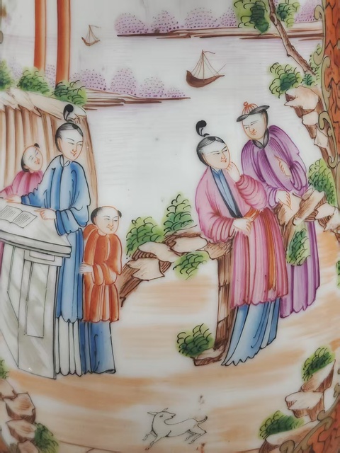 古玩陶瓷清 廣彩人物尊瓶拍賣，當前價格5300元