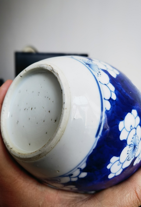 古玩陶瓷青花冰梅圖蓋罐拍賣,當(dāng)前價(jià)格6800元