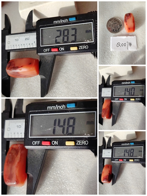 古玩玉器天然紅瑪瑙多棱珠拍賣,當前價格66元