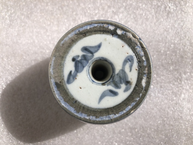 古玩陶瓷清代.青花‘五經(jīng)書院’燭臺(tái)(香插、鎮(zhèn)紙)拍賣，當(dāng)前價(jià)格0元
